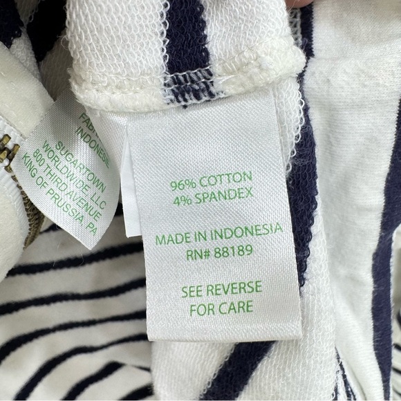 Lilly Pulitzer UPF 50+ Bennett Zip Up Jacket blue white stripe Sz XS - Picture 6 of 6